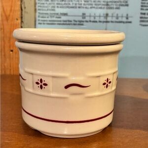 Longaberger Woven Traditions Red Salt Crock - Set of 2